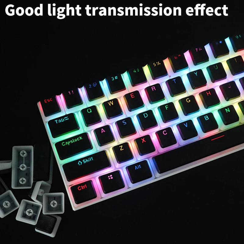 104ปุ่มพุดดิ้ง Keycaps OEM โปรไฟล์ Double Shot PBT Backlight Keycaps สำหรับแป้นพิมพ์ Cherry Mx Switch