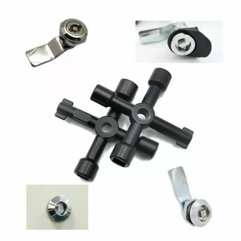 4 In 1 Multifunction Electrician Plumber Utility Cross Switch Wrench Square Triangle Wrench Tool for Elevator Gas Train Radiator image 5