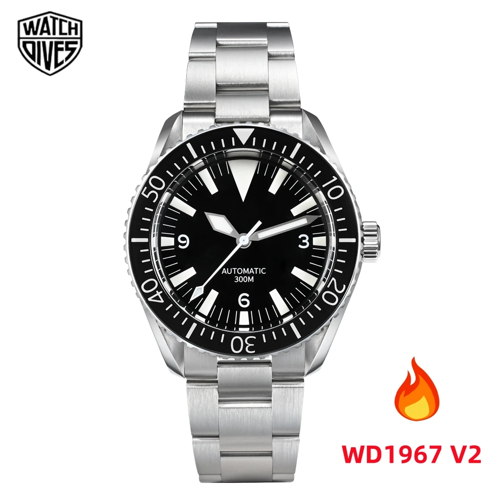 

Watchdives WD1967 Sharkmaster V2 NH35 Automatic Movement Watch sapphire Crystal 316L Luminous 300m Waterproof Diver Watch