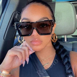 Luxury Women Black Oversized Sunglasses Fashion Brand Big Frame Colorful Sun Glasses Female Mirror Oculos Unisex