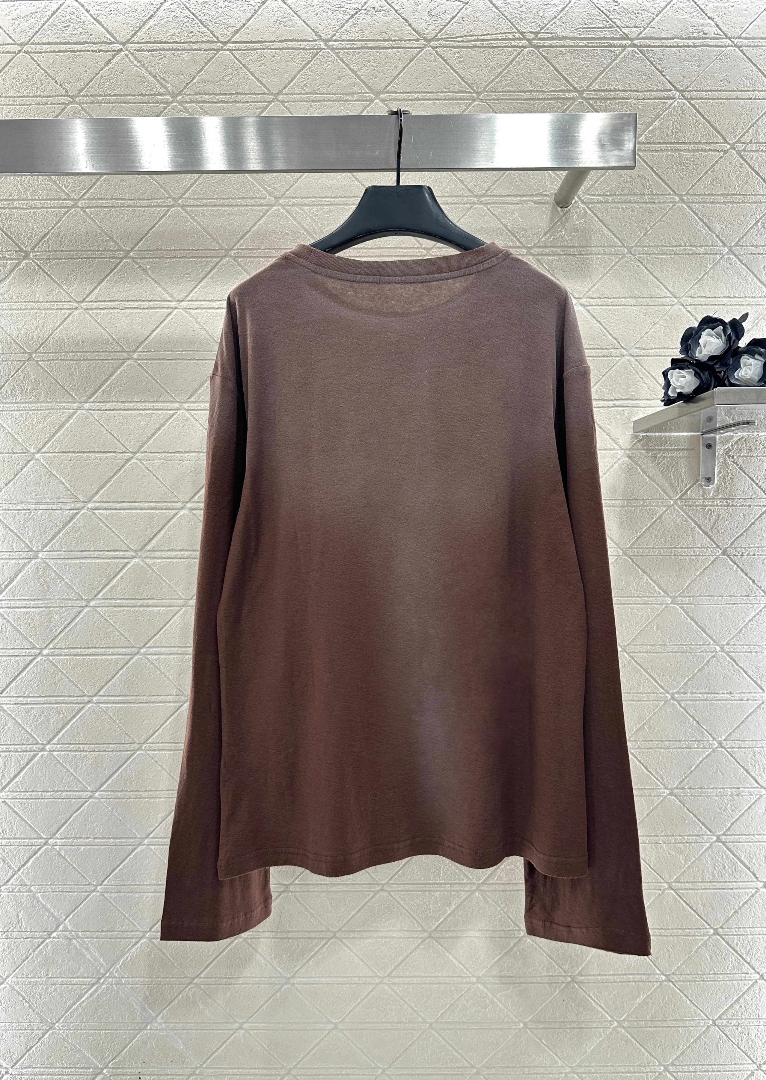 

High-quality spring and summer women's heavy-duty washed vintage letter shirt LH263