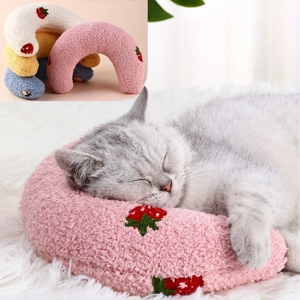 Soft Pet Pillow Cushion for Cats Dogs Thick Cotton Sleeping Headrest Comfortable Bite Resistant Pet Bed Accessory view 4