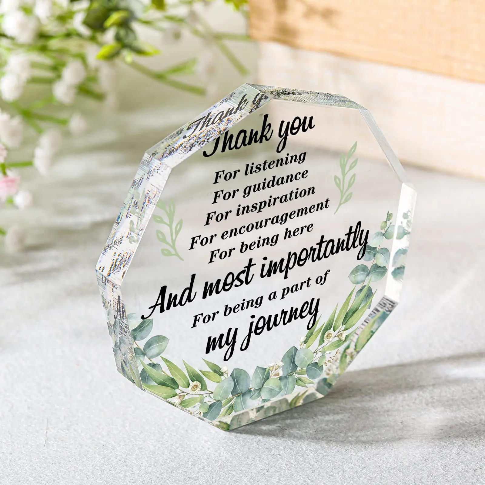 1pc Acrylic Colleague Leaving Farewell Gift Thank You Gift For Friends Nurse Teacher Memorial Decoration Plaque