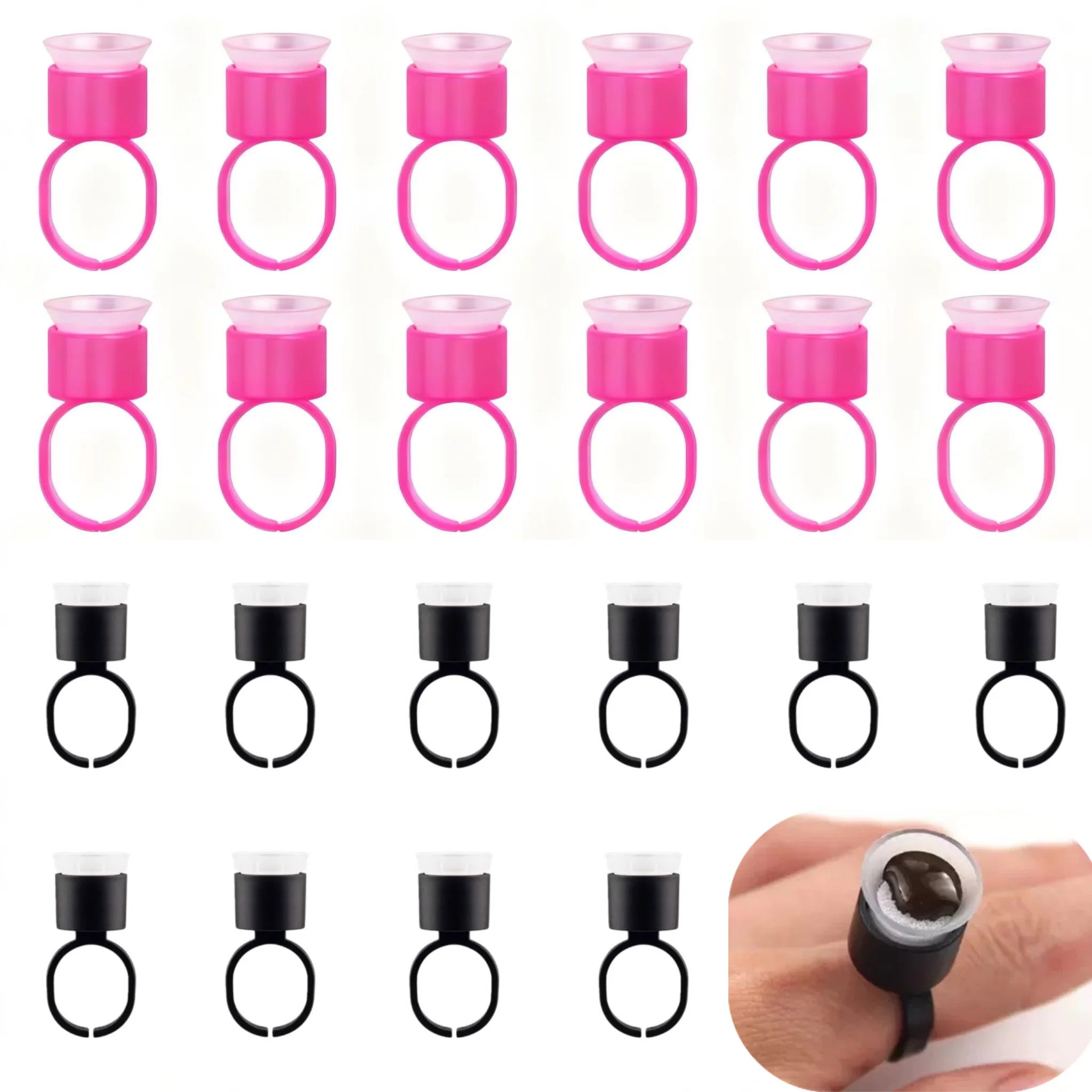 

50 шт. одноразовые пластиковые чашки для чернил для татуировки без разделителя, контейнер для пигментов для татуировки, кольца для перманентного макияжа, принадлежности для татуировок