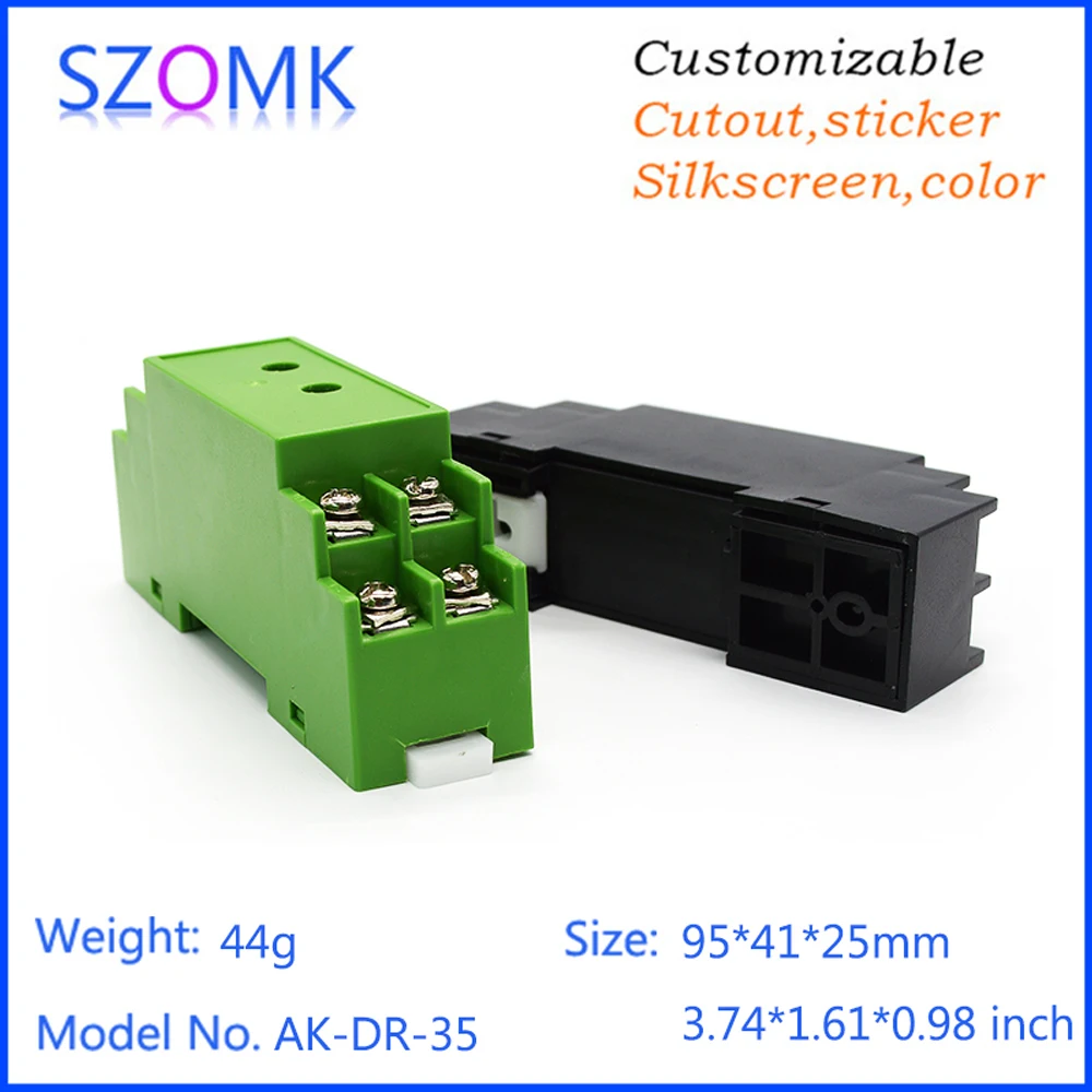 Electrical cable box for pcb din rail housing