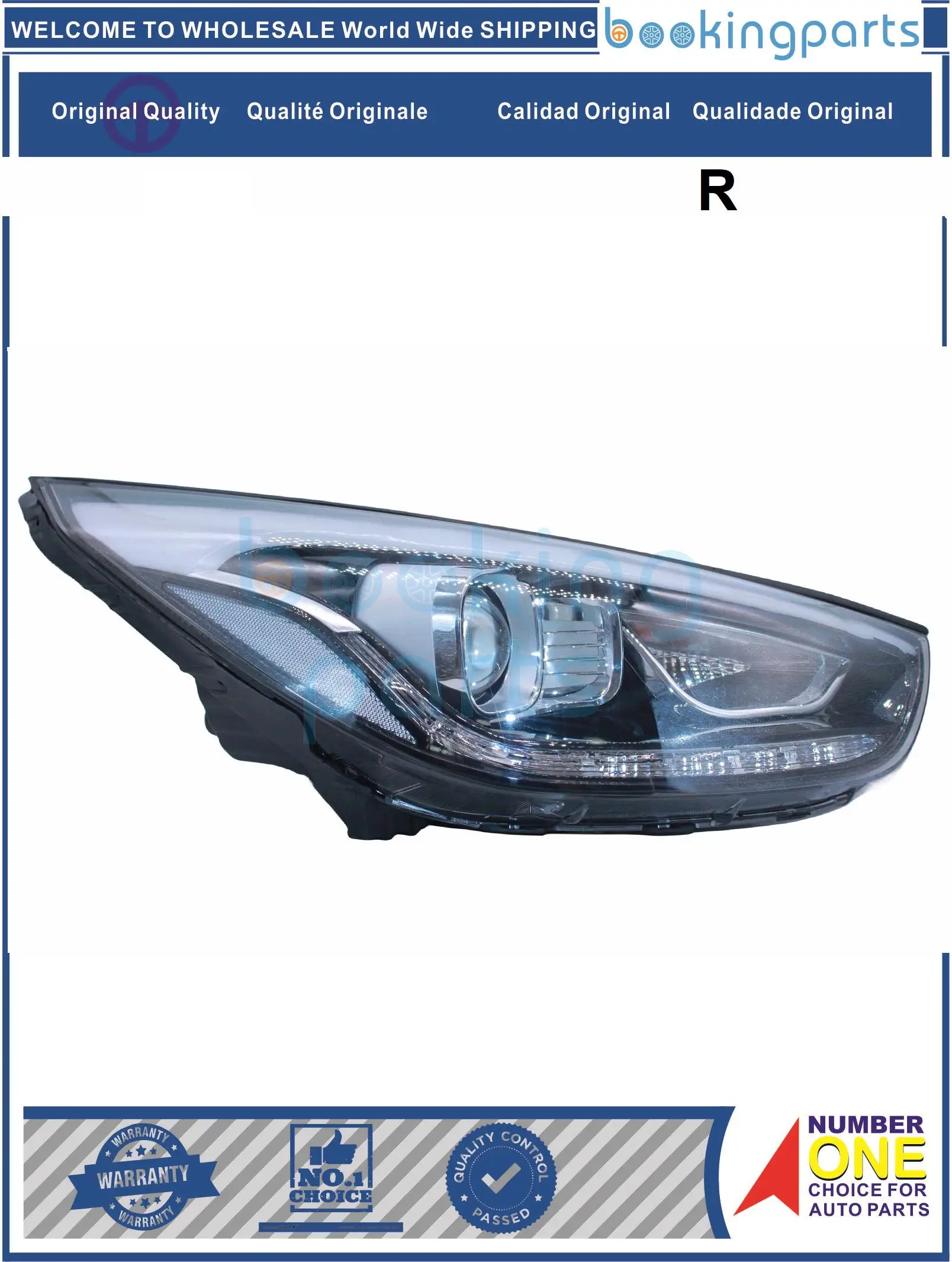 

HEA64595(8 WIRE-R), Headlamp For HYUNDAI iX35 15