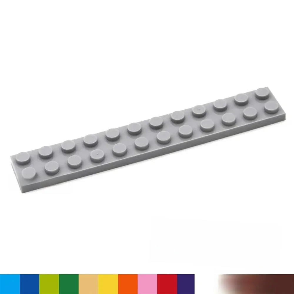 Blocs de construction à monter soi-même, 20 pièces, 2x12 points, figurines fines, briques, 12 couleurs, taille créative éducative, Compatible avec 2455 jouets pour enfants