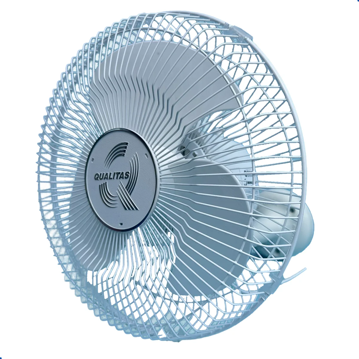 Ventilador De Parede 30cm Oscilante 110v 220v monofasico bivolt Q300P Qualitas Branco