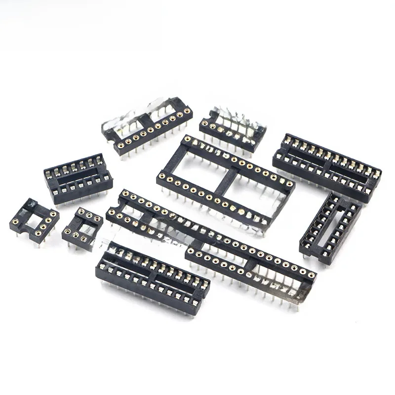 Gniazda IC DIP8 DIP14 DIP16 DIP18 DIP20 DIP28 DIP40 Kołki Okrągły otwór 2.54 Złącze PCB Gniazdo DIP 6 8 14 16 18 20 28 32 40 pin — zdjęcie 2