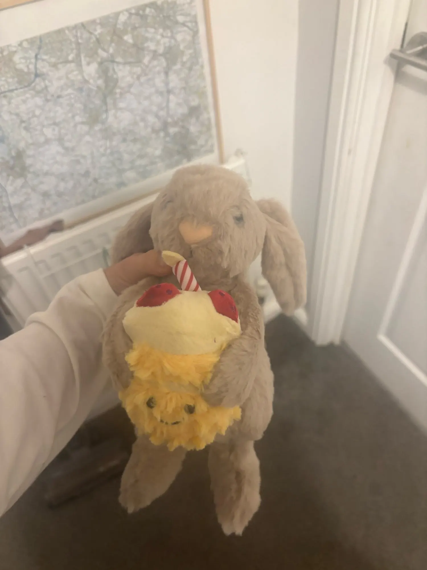 30cm Cute Bunny Hood Bathrobe Teddy Bear Plush Doll Soft Stuffed Animal Sofa Decor Birthday Valentine Gift Cuddle Charm Gift photo review