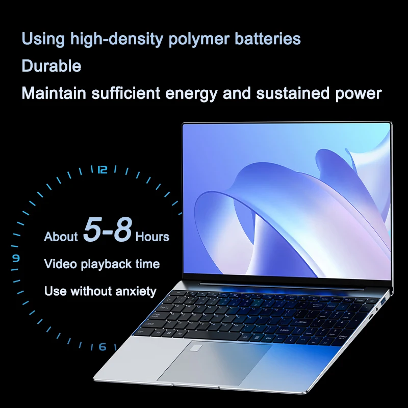 جديد 15.6 "كمبيوتر محمول محمول N95 32GB RAM 2048GB SSD 7500mAh بطارية مكتب دراسة الكمبيوتر الكمبيوتر ويندوز 11 برو ألعاب الكمبيوتر المحمول