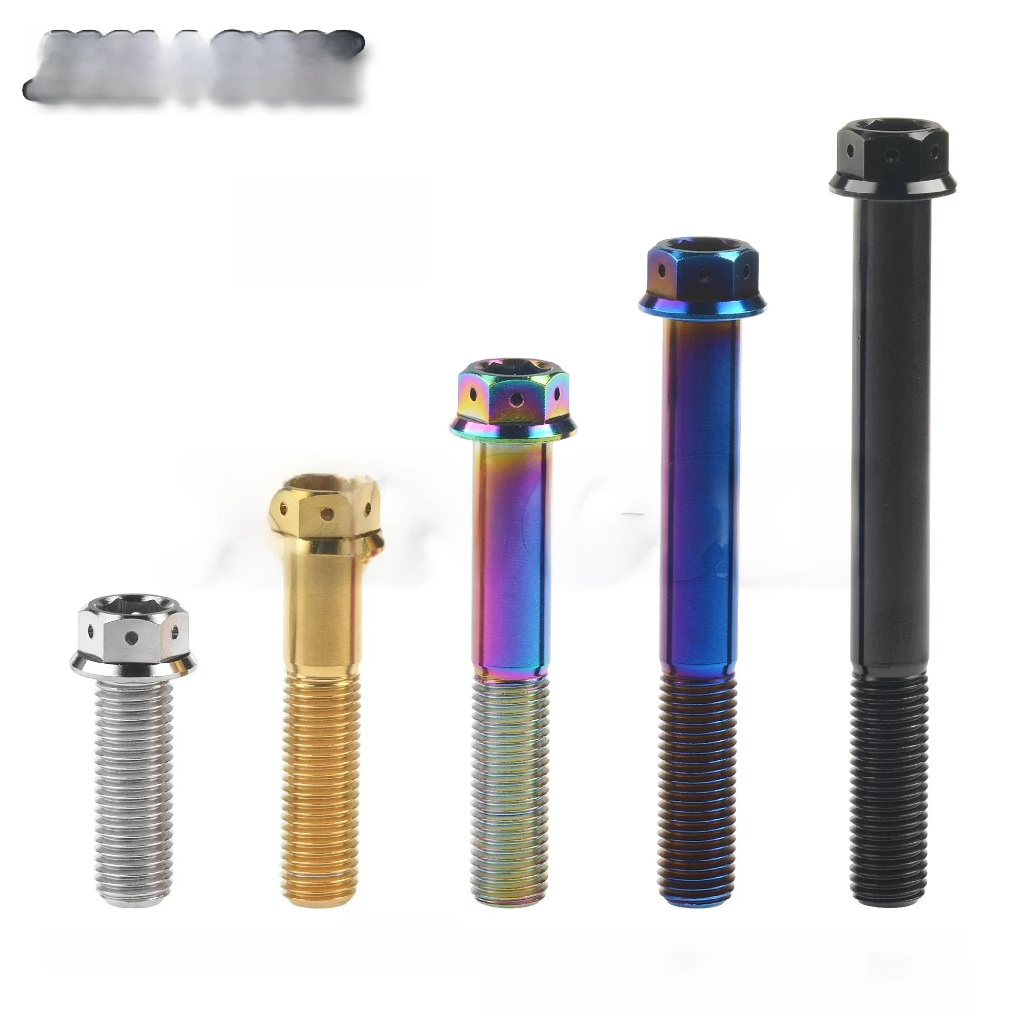 AliExpress Xingxi 5PCS Titanium Bolt M10 X 20 25 30 35 40 45 50 55 60 65 70 75 80 85 90mm Flange Hex Head Screw for Bike Motorcycl Refitted