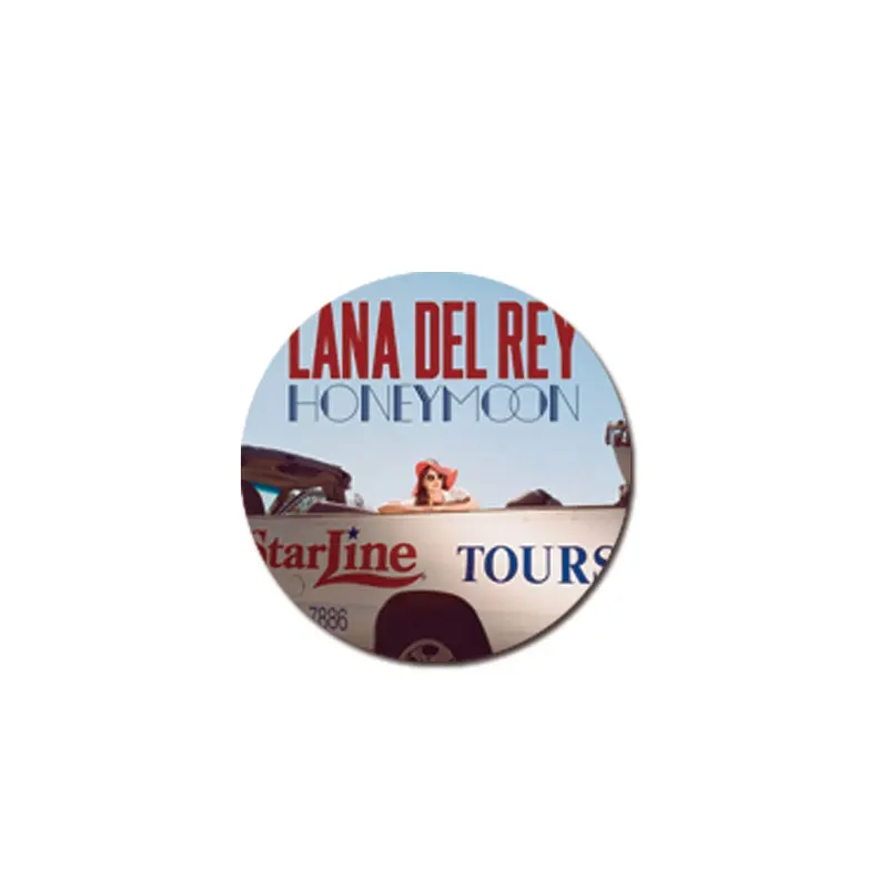 58mm Lana Del Rey Pin Brooch For Clothes Hat Lana Del Rey Brooch Badge for Backpack Accessories Decor Fans Gift