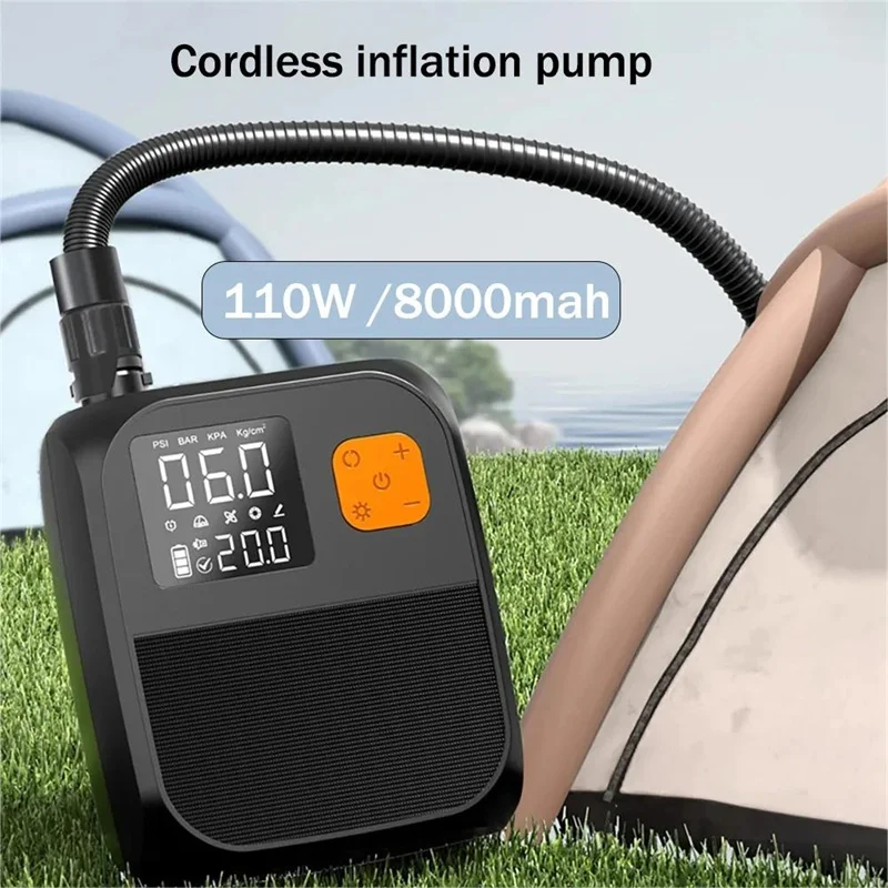 Electric paddleboard Pump Rechargeable 20PSI SUP Pump Dual-Stage Inflation Portable Electric Pump for Kayaks, windows, SUPs