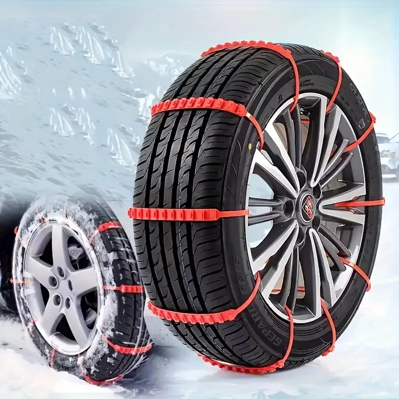 

40 шт. универсальные автомобильные снежные цепи, подходят для зимы, ледяных поверхностей и вождения по бездорожью, предназначенные для седанов и внедорожников - прочные тяговые цепи для шин, идеально адаптируются для внедорожников, специально разработанны