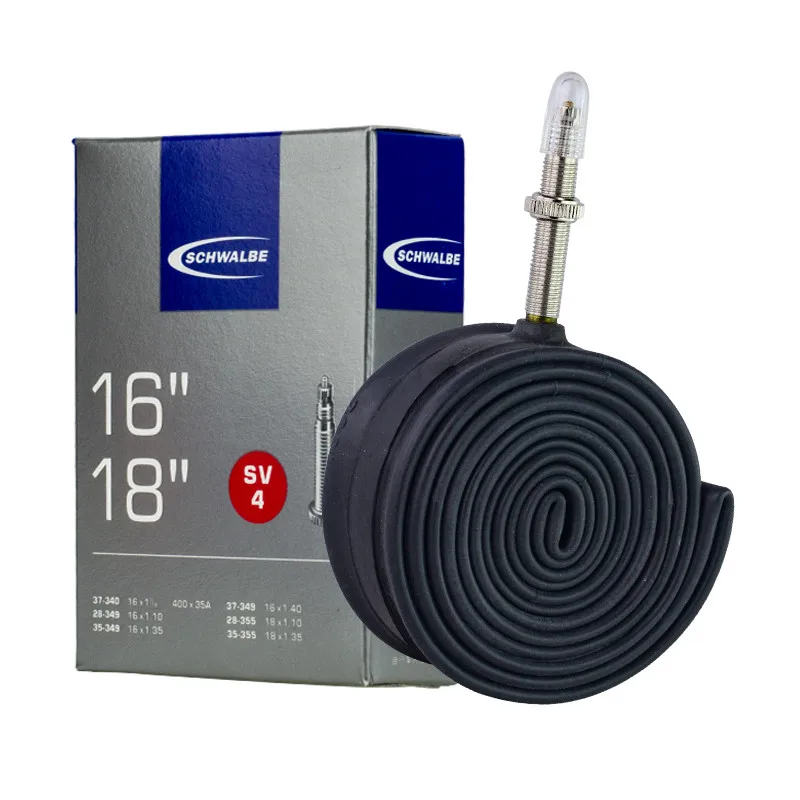 SCHWALBE Standard AV4 SV4 16 Inch and 18 Inch Bicycle Inner Tube for Brompton Bike ETRTO 28 37 340 355 Cycling Parts