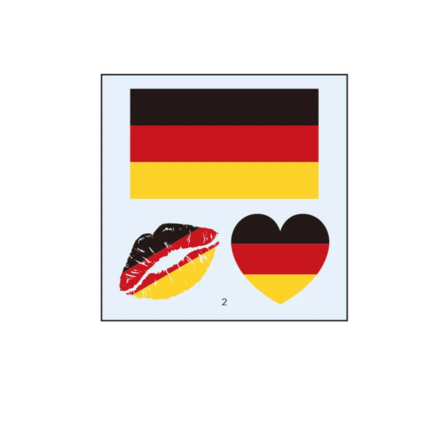 유럽 독일 컵 국기 문신 스티커, 스포츠 이벤트 팬 파티 및 모임용, 탑 24, 10 개