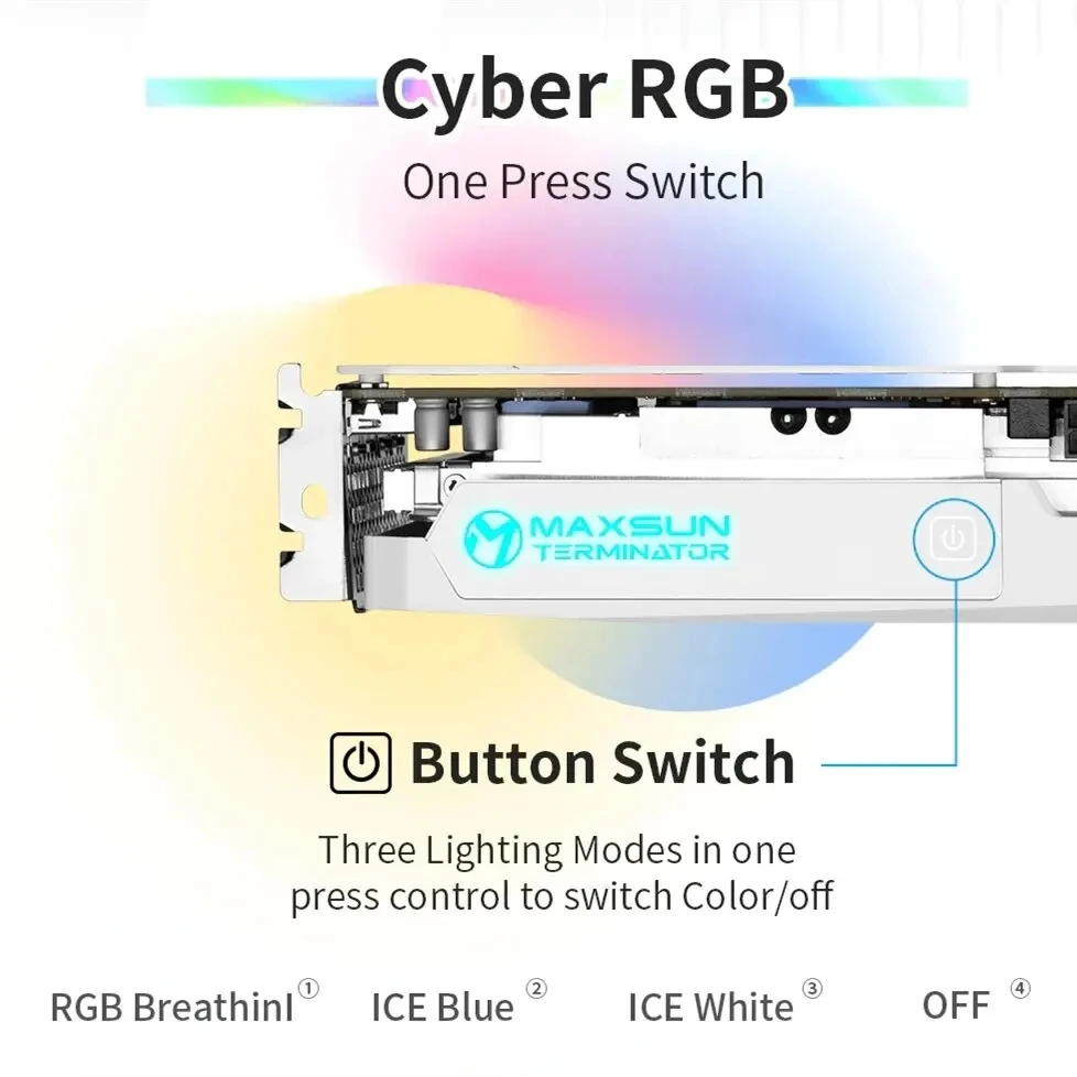 GEBRAUCHTE MAXSUN Grafikkarten RTX 4060 Terminator 8G GDDR6 GPU 128bit PCI Express 4.0X8 Gaming Grafikkarte Desktop-Computer