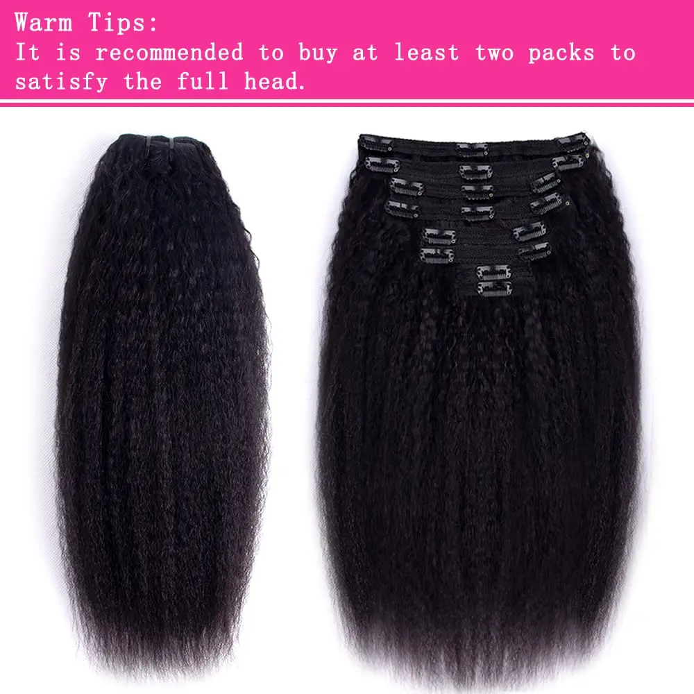 120g/set klip lurus keriting panjang 26 inci dalam ekstensi rambut rambut manusia Remy Brasil rambut alami 8 buah/set untuk wanita