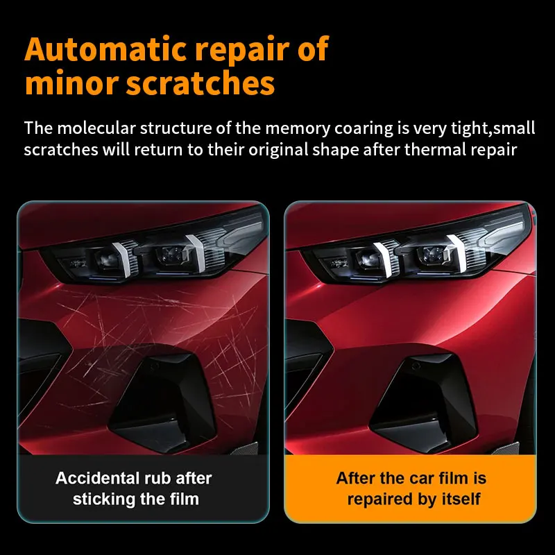 Car Body Sticker Precut Paint Protection Film Anti-Scratch TPU Clear PPF 8.5mil  for BMW G60 5 Series M Sport 2024 Accessories