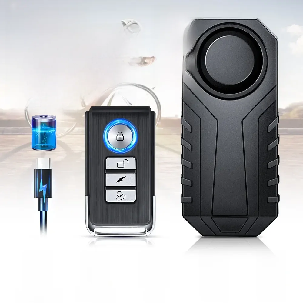AliExpress awapow Awapow Rechargeable Bicycle Alarm 113dB Anti Theft Bike Vibration Alarm Remote Control Waterproof