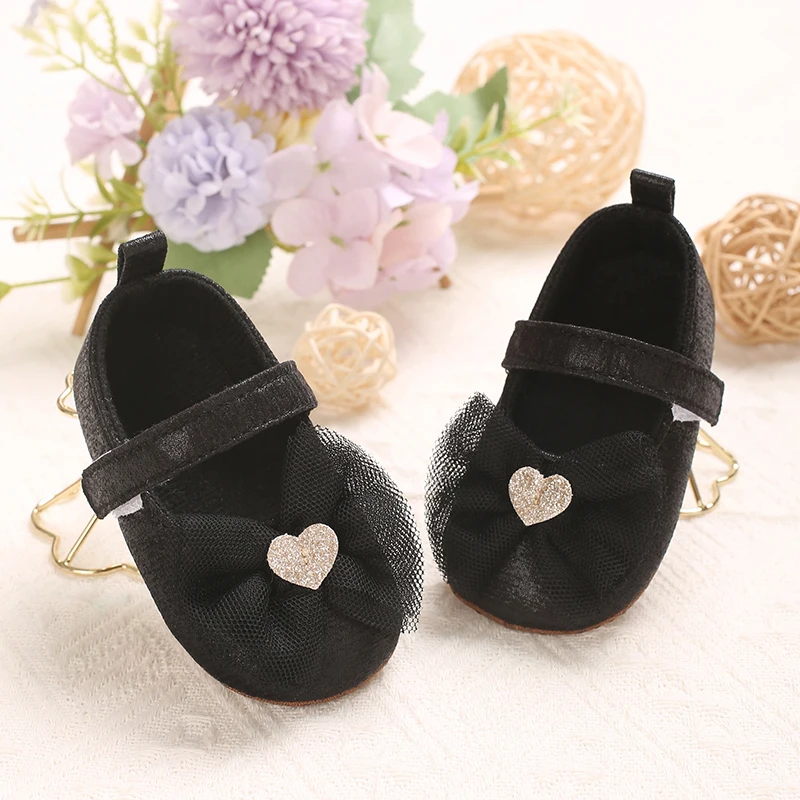 Sweet And Suitable Soft Soled Anti Slip Princess Shoes For Newborns Aged 0-18M Perfect For Toddlers Learning To Walk