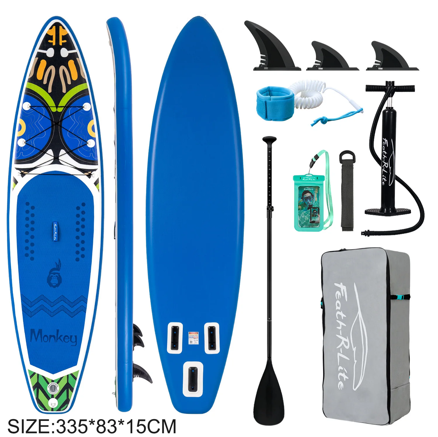 Feath-R-Lite Verticale Paddleboard 350 * 84 * 15CM Anti-Slip Paddleboard Surfboard Paddleboard Opblaasbare Surfboard En Complete Set Accessoires