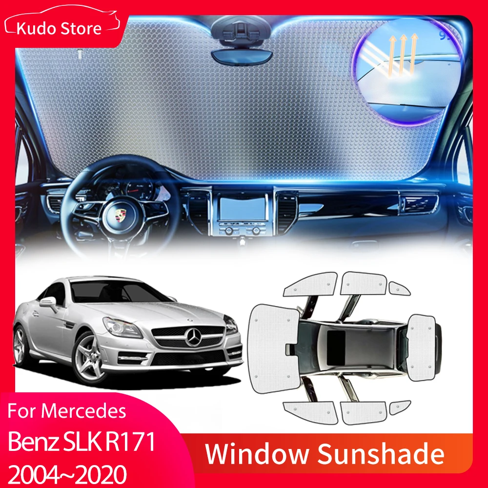 Full Cover Sunshades for Mercedes Benz SLK 200 250 AMG R171 R172 2004~2020 Car Windshields Curtain Windows Visor Mat Accessories