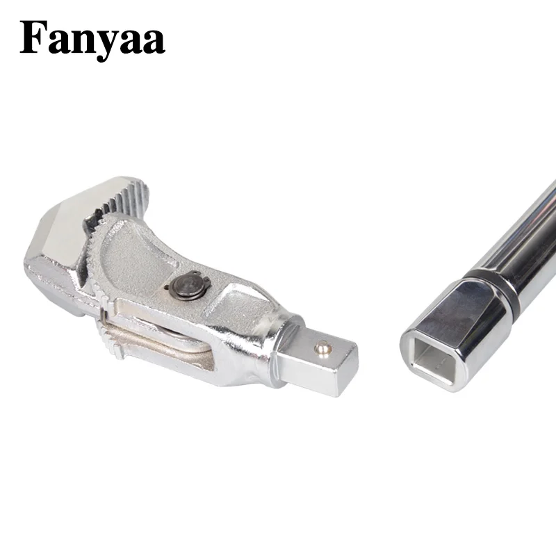 Fanyaa Replaceable Rebar Torque Wrench Head Square Drive 9 *12mm 14*18mm Adjustable Open Ended Pipe Clamp Spanner Gripper Head