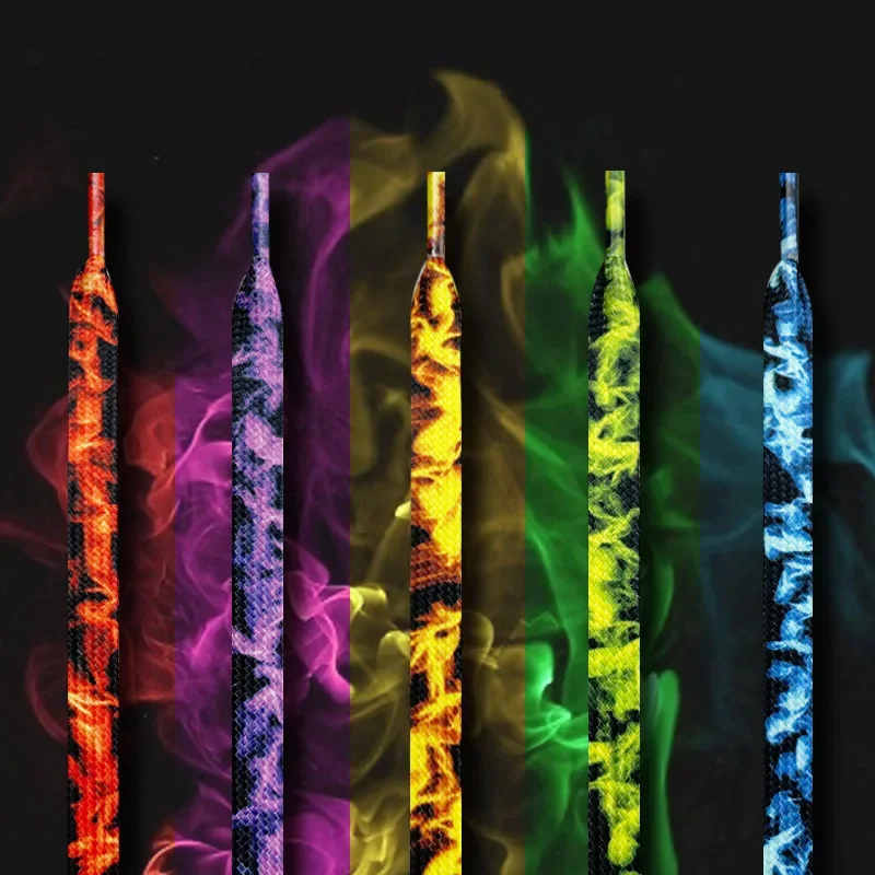 Lacets de feu AF1/AJ1 univers galaxie lacets plats rouge bleu vert basket-ball chaussures de sport lacets baskets hommes femmes 120/140/160