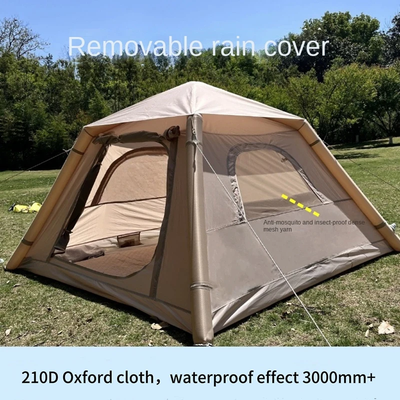 

Inflatable Camping Tent 5 Square Meters One-touch tent 3-4 People Outdoor Sun and Rain Folding Portable Travel Tent