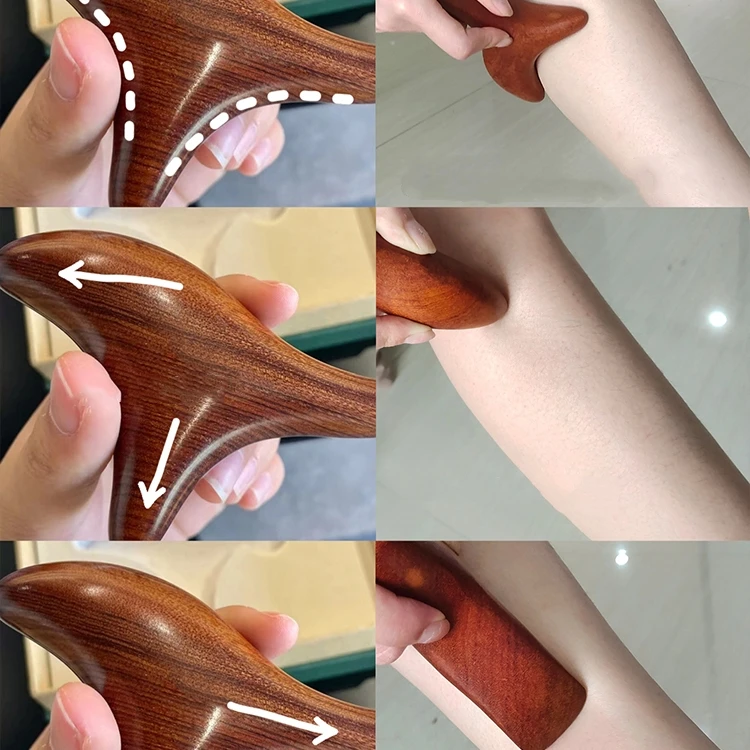 أدوات ريفلكسولوجي أدوات تدليك العلاج الخشبي تستخدم على نطاق واسع رئيس الرقبة اليد الخصر العجل الساق مدلك قدم مثلث مدلك