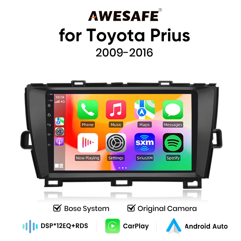 Junsun Android Head Unit Car Radio with Wireless CarPlay For Toyota Prius 2010-2015 Android Head Unit Car Radio with Wireless CarPlay  Auto GPS Navigation Multimedia Player