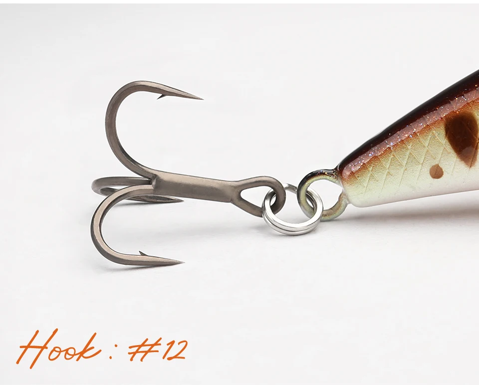 TSURINOYA Intruder 51S Sinking Minnow Stream Fishing Lure 51mm 5,8g Künstlicher Hartköder für Forellen, Ajing, Jerkbait, Flussköder – Detail 17