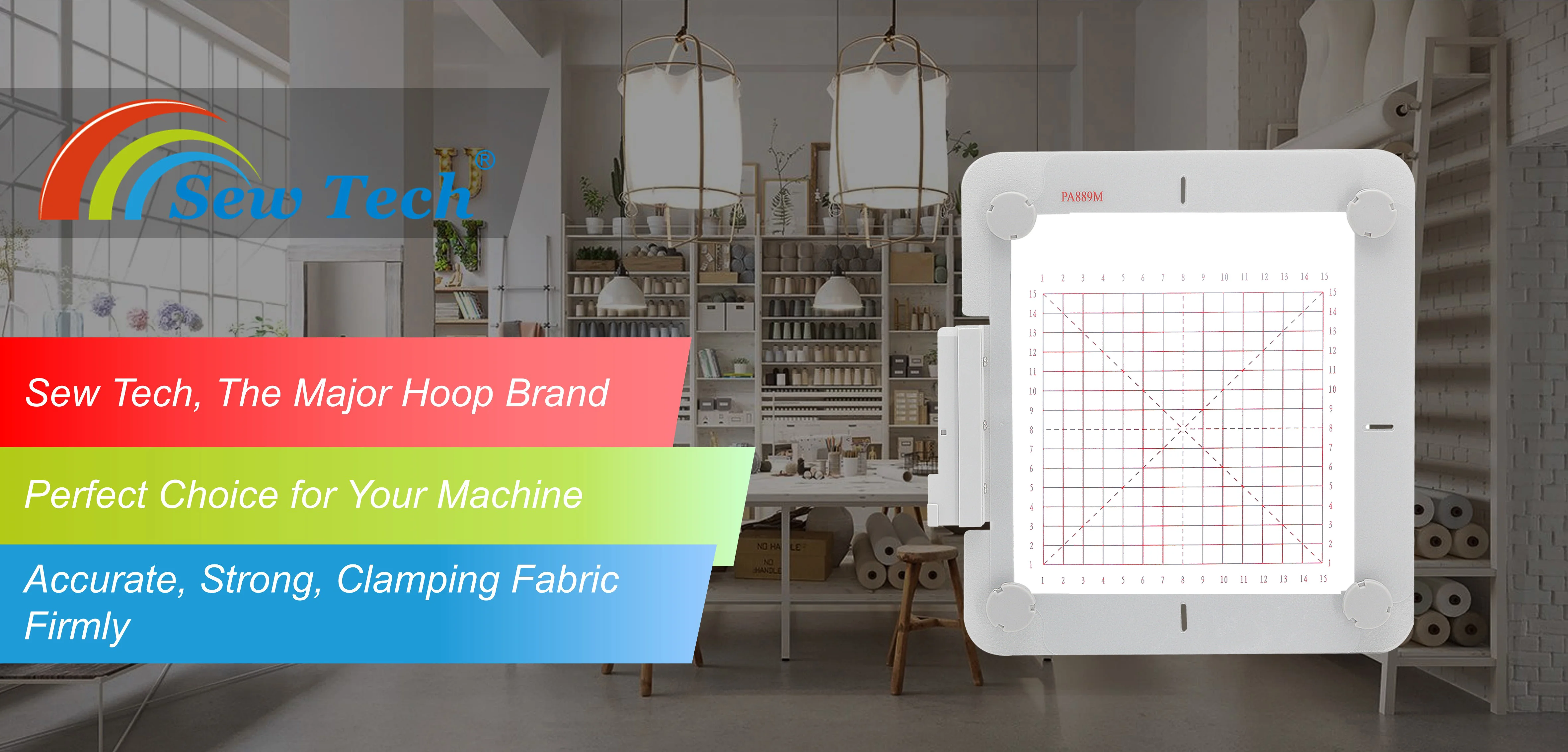 

PA889M Magnetic home embroidery frame 6x6in 150x150mm for Pfaff Machine Creative Sensation Vision Performance Creative 4.5, 4.0