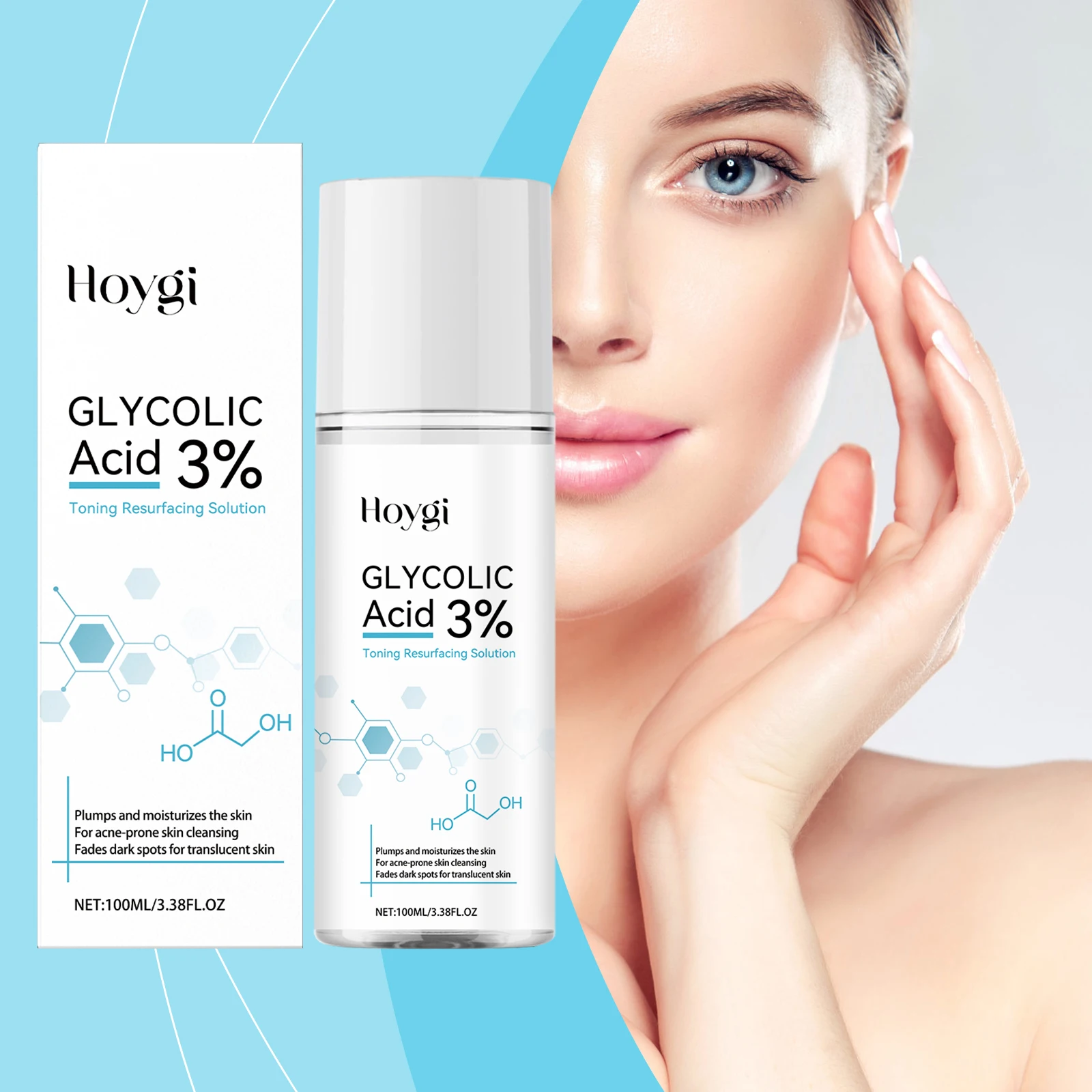 

Hoygi 100ml Exfoliating Face Serum Dead Skin Removal Oil Control Brighten Skin Nourish Repair Moisturizer Soothing Facial Serum