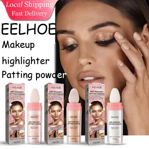 EELHOE Highlighter Powder Blusher Shimmer Makeup Body Brightens Highlight Patting Powder for Women Face Body Glitter Makeup
