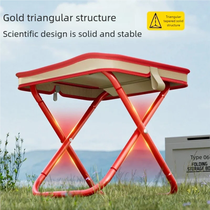 Outdoor folding stool Ultra-light Portable Camping chair Small Mazar  Chair For Camping fishing Amusement Park Waiting Backpack image 4