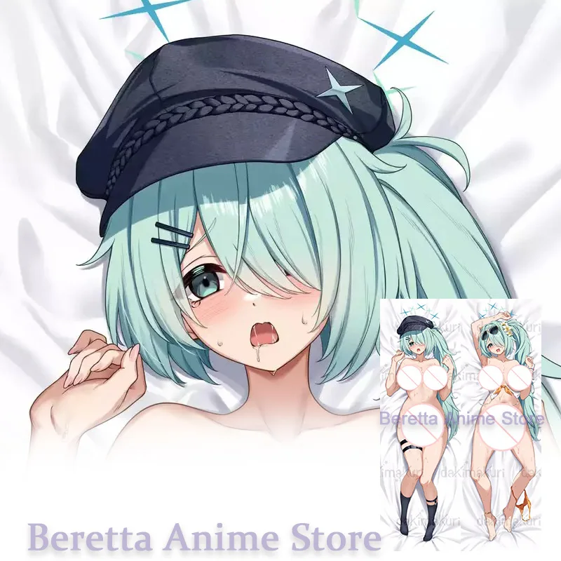 Dakimakura أنيمي Tsuchinaga Hiyori الأزرق الأرشيف على الوجهين طباعة غطاء وسادة للجسم بالحجم الطبيعي #4