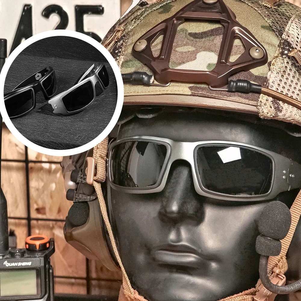 

Sunglasses Tactical Goggles Anti-fog and Scratch-Resistant Glasses PC Material Lens, Lightweight and Compressive Strength