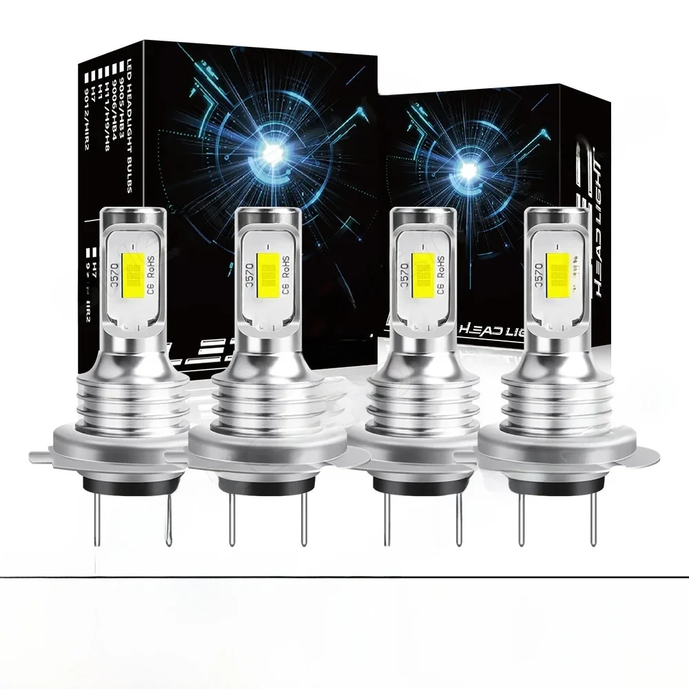4 STKS H7 LED Koplamp KIT Combo Lampen Hoge Dimlicht Super Helder Wit 6000 K - afbeelding 2