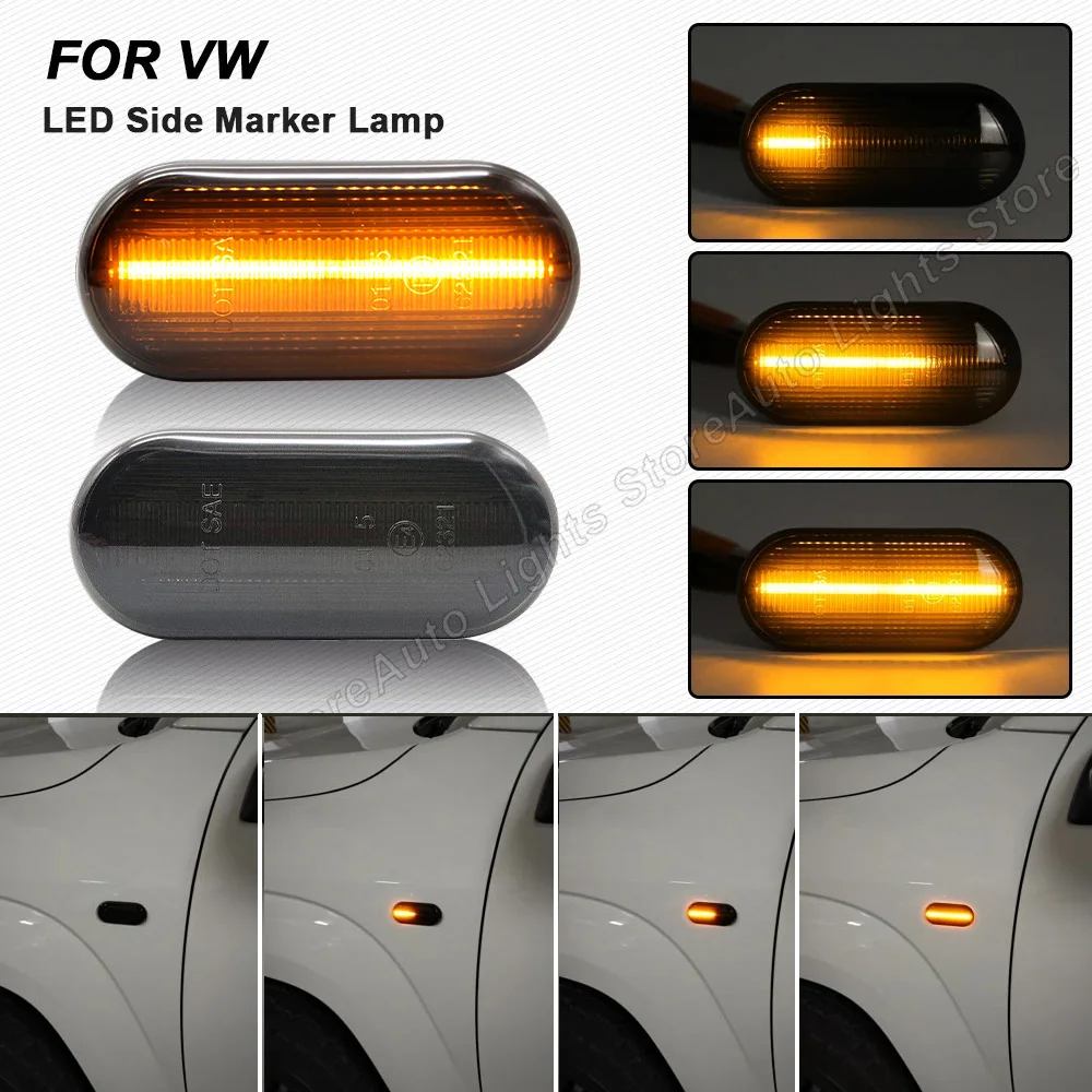 

Dynamic LED Lights For VW Golf MK3 MK4 2PCS Side Marker Turn Signal Lamps For Seat Leon Indicator Light For Ford C-Max Focus MK2