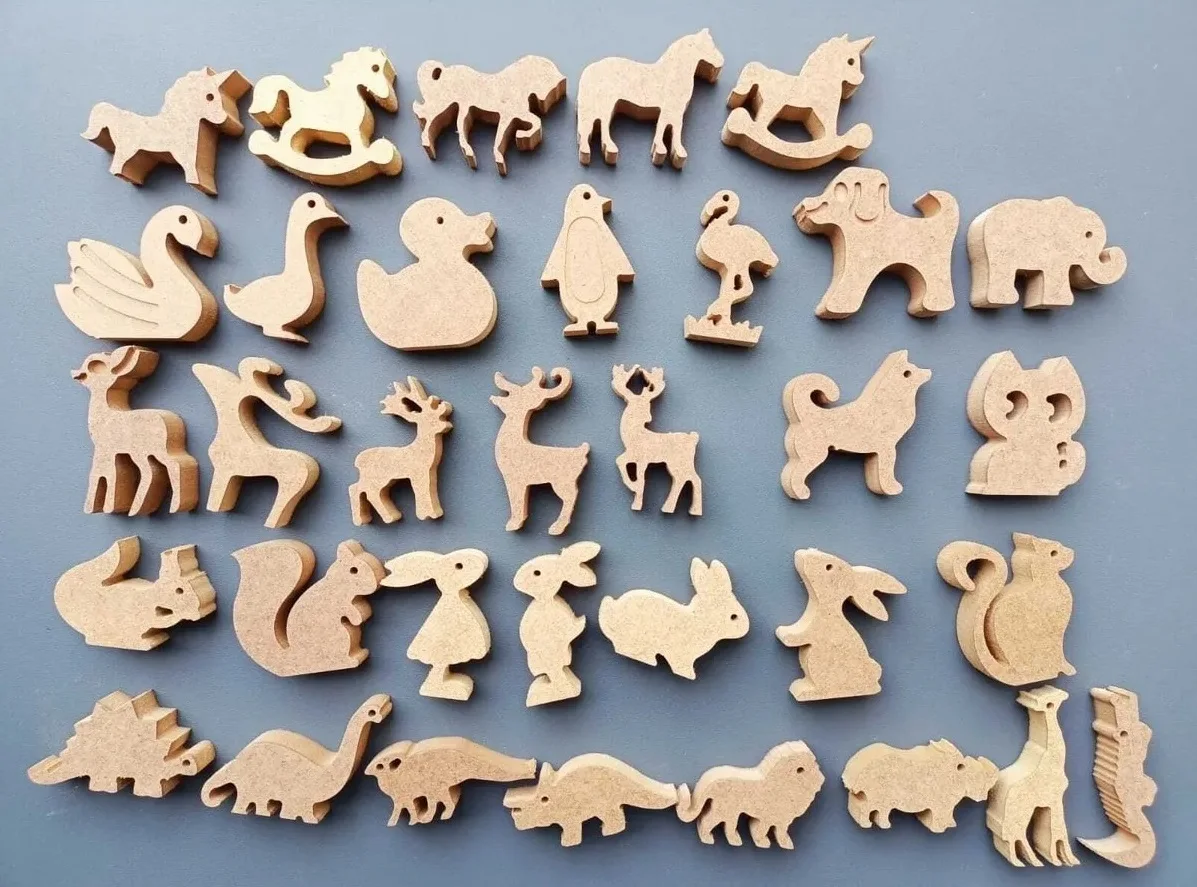 Wooden Painting Activity For Children zoo 6 Cm (34 Pieces) Animals That Can Stand upright animals hobby painting activity