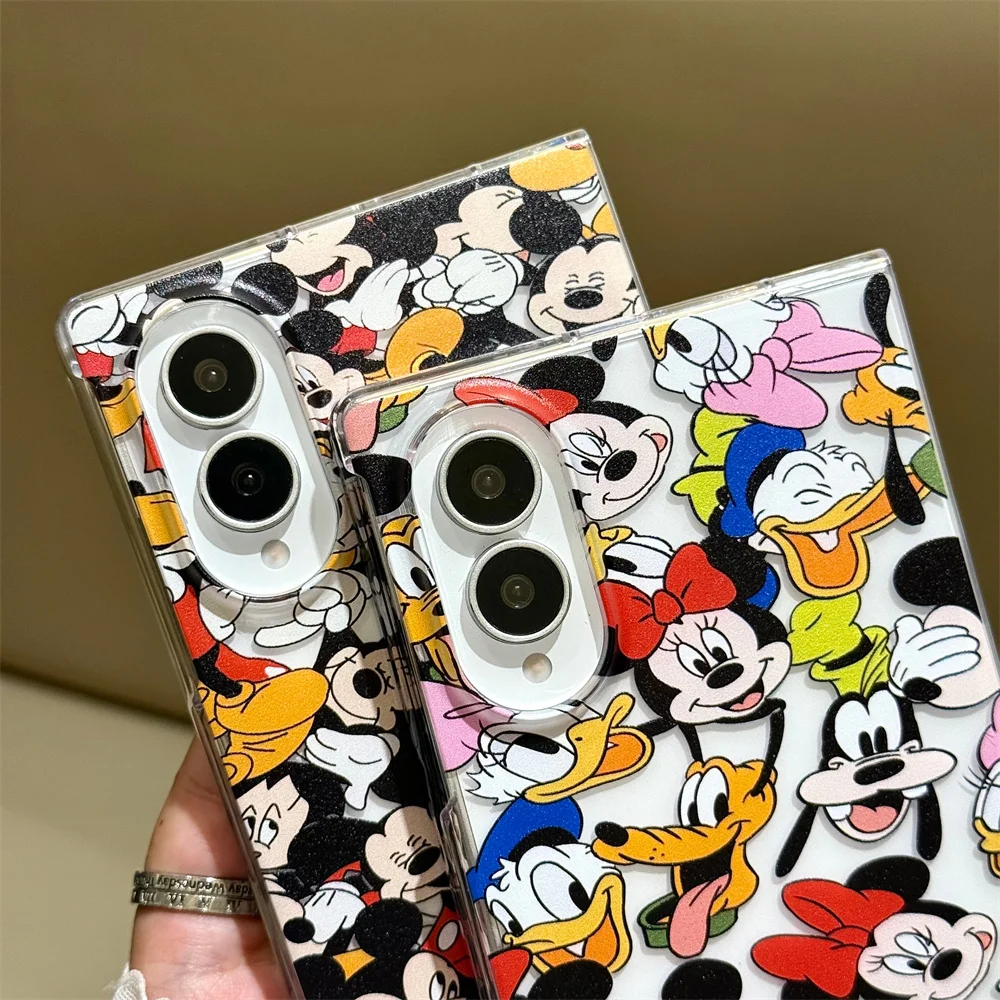 Cute Puppy Mickey Cartoon Phone case for Samsung Galaxy Z Fold 8 Fold 3 4 5 6 7 fold 8 Ultra Cover With Chain Fashion Cute Cases view 5