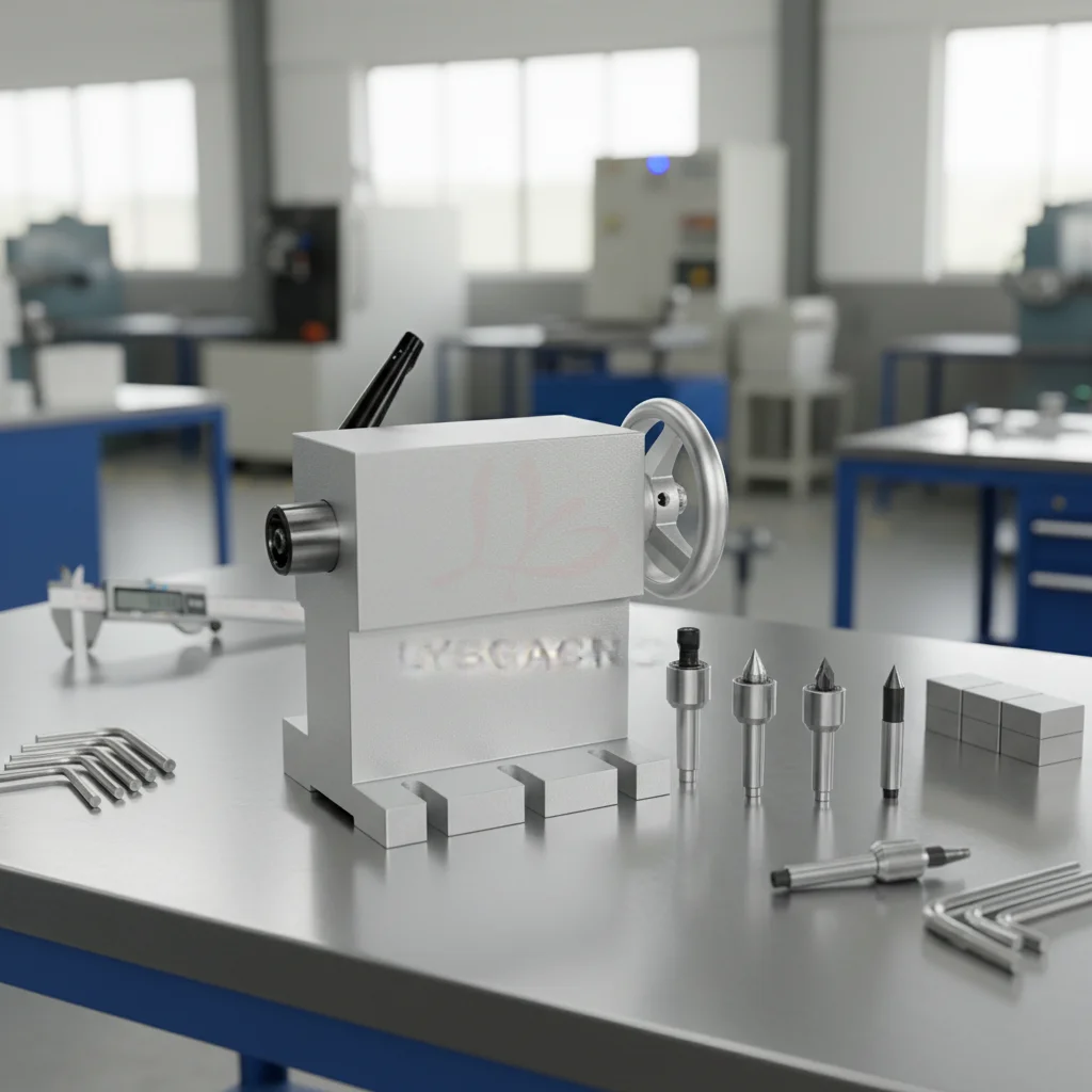 CNC Tailstock MT2 Live Center Height 100MM for Rotary 4th A Axis Router Engraver Milling Machine Movable Tailstock