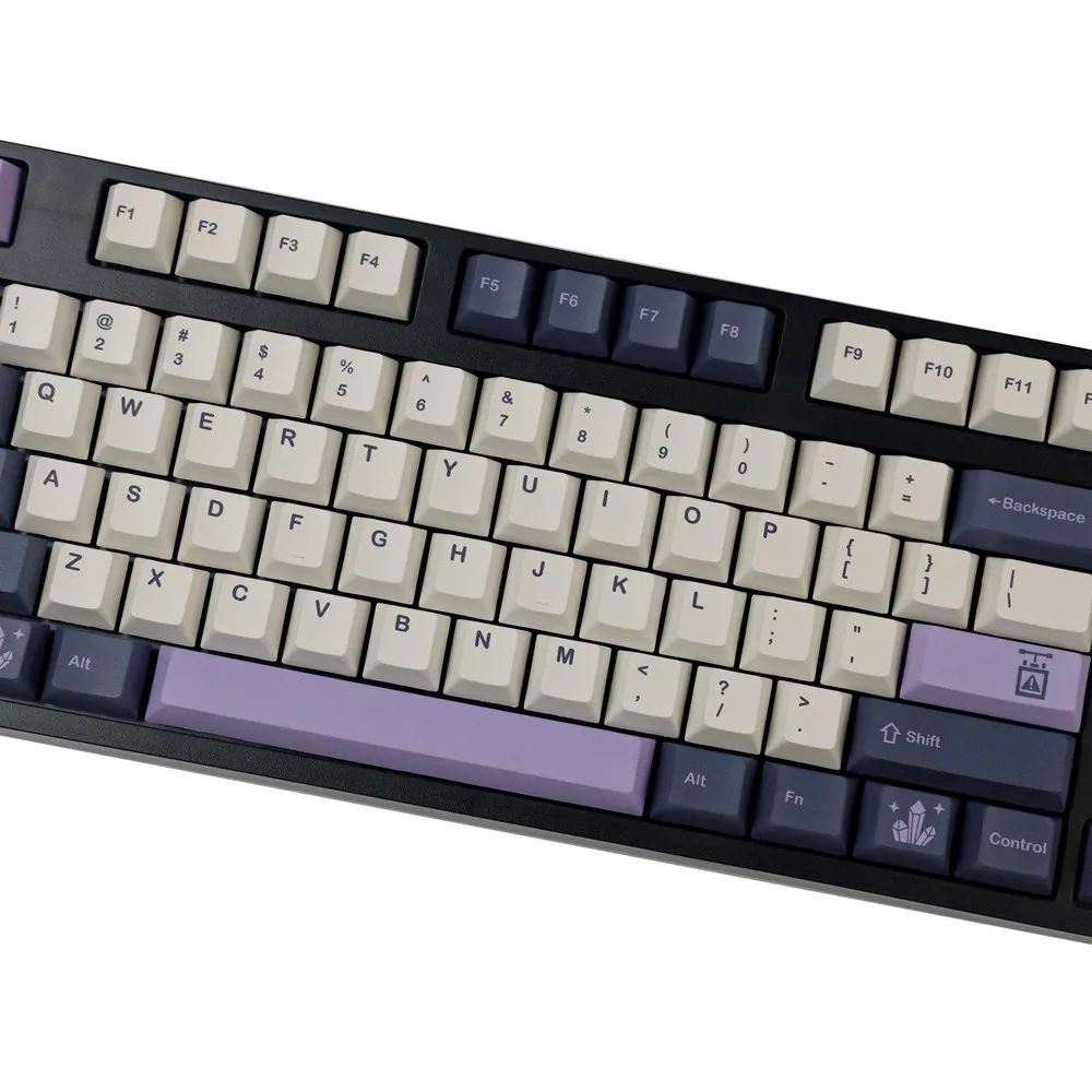 GMK Amethyst Keycaps, 138 Keys PBT Keycaps Cherry Profile DYE-SUB Personalized GMK Keycaps For Mechanical Keyboard