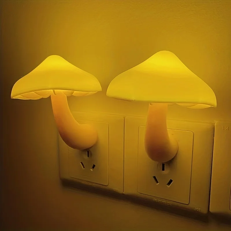 Mushroom Shape Night Sensor LED Night Light Automatic Sensor Light Touch Night For Hallway Bedroom Living Room