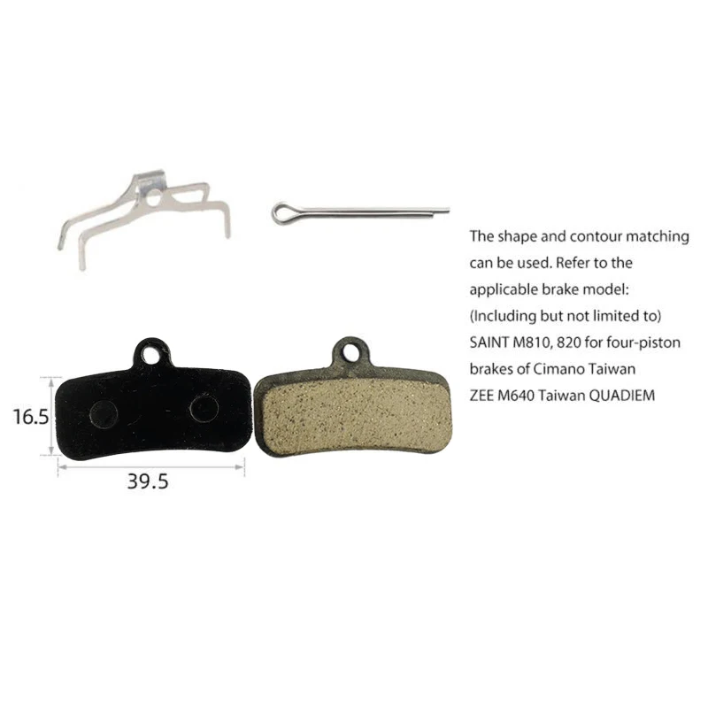 Resin 4 Pairs Bicycle Brake Pads for Shimano Deore XT BR M8020 M8120 M6120 MT510 MT520 Saint BR M810 M820 Zee M640 Bike Pads