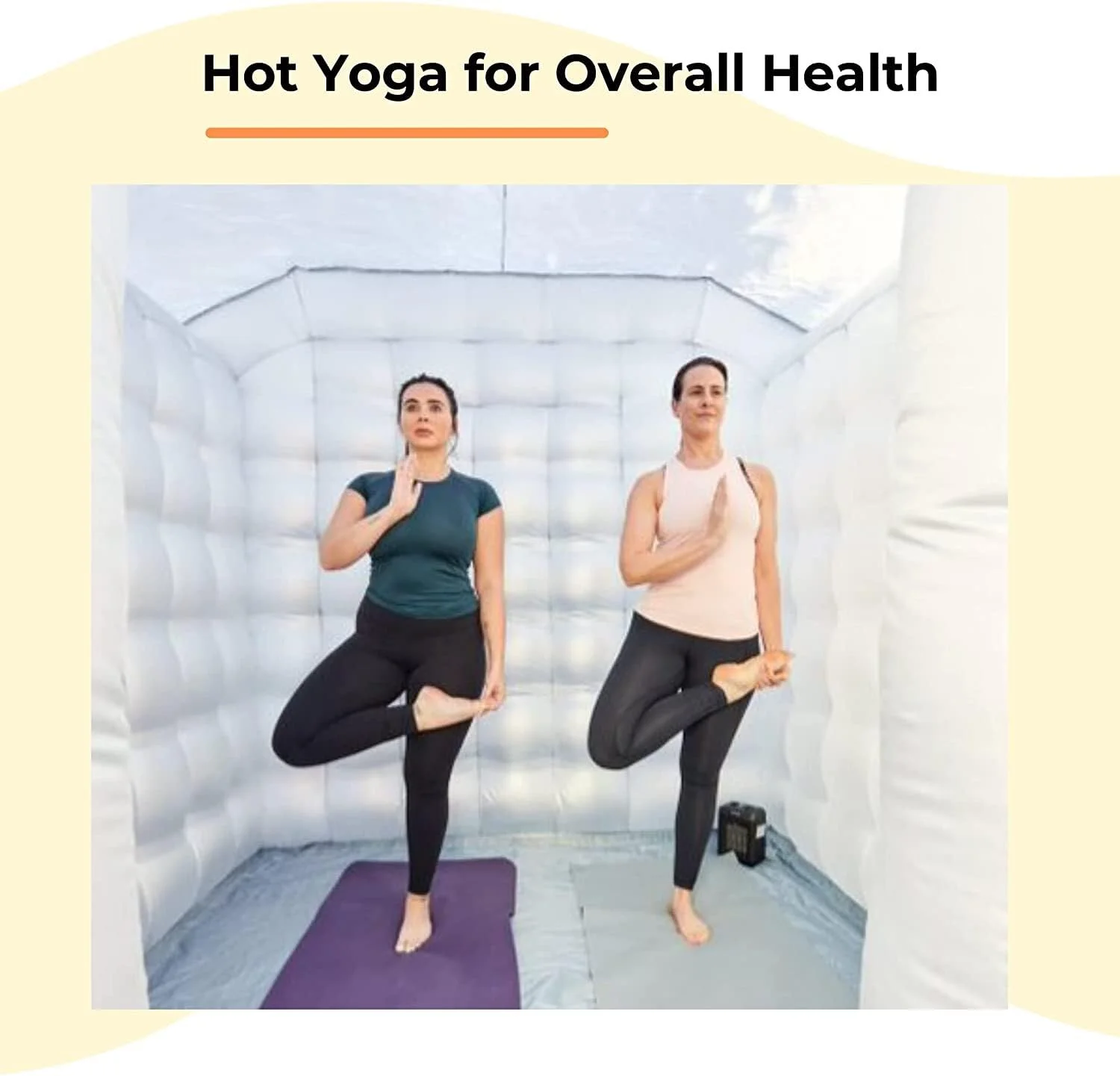 Hot 7*9ft Portable  Inflatable Hot Yoga Dome Tent Portable Yoga Tent Backdrop for Home Indoor  Meditation Fitness Space