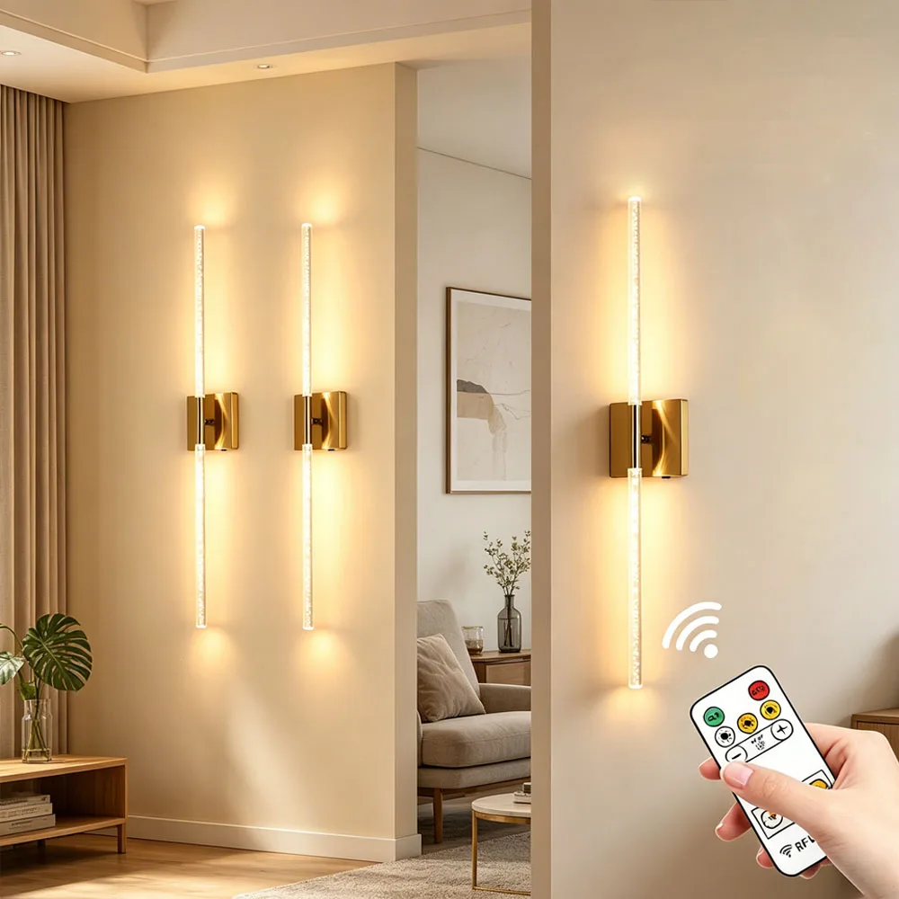 

Modern Crystal Wall Sconces Rechargeable Dimmable For Living Rooms Bedrooms Hallways Stairwell Apartment Interior Decor Lamp